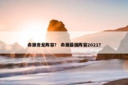 赤潮青龙阵容？ 赤潮最强阵容2021？