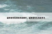篮球青年队球员年薪排行，篮球青年队年龄多大