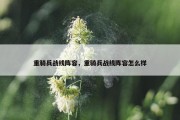 重骑兵战线阵容，重骑兵战线阵容怎么样
