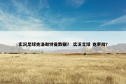实况足球克洛斯特曼数据？ 实况足球 克罗斯？