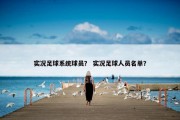 实况足球系统球员？ 实况足球人员名单？