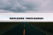 韩国球队亚冠赛程（韩国球队亚冠赛程表）