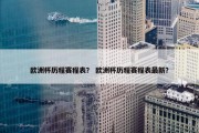 欧洲杯历程赛程表？ 欧洲杯历程赛程表最新？