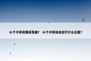 小个子球员错误发展？ 小个子球员适合打什么位置？