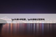 lgd大鹅3季后赛，lgd大鹅拿过冠军吗