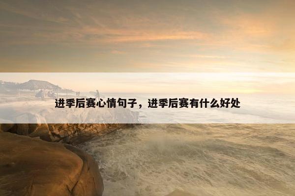 进季后赛心情句子，进季后赛有什么好处