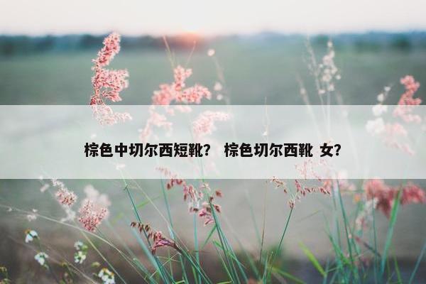 棕色中切尔西短靴？ 棕色切尔西靴 女？