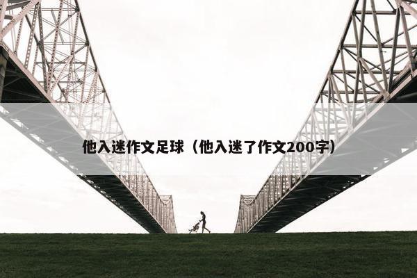 他入迷作文足球（他入迷了作文200字）