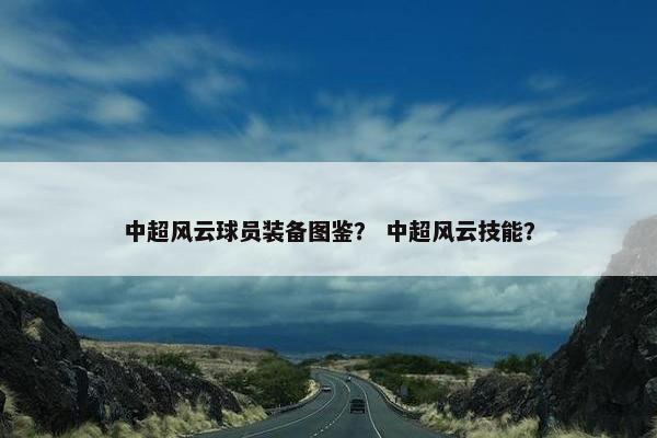 中超风云球员装备图鉴？ 中超风云技能？