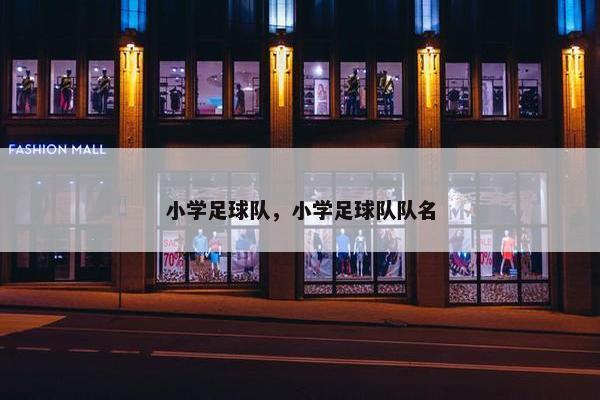 小学足球队，小学足球队队名
