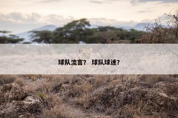 球队流言？ 球队球迷？