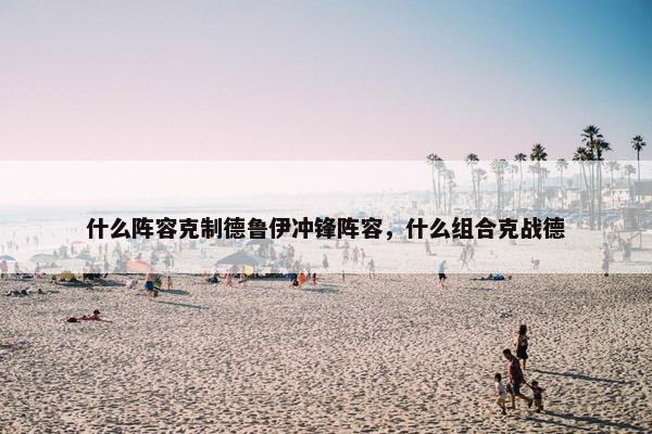 什么阵容克制德鲁伊冲锋阵容，什么组合克战德