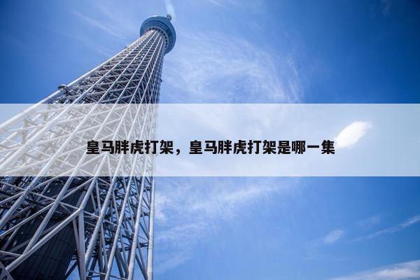 皇马胖虎打架，皇马胖虎打架是哪一集