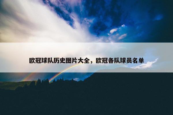 欧冠球队历史图片大全，欧冠各队球员名单