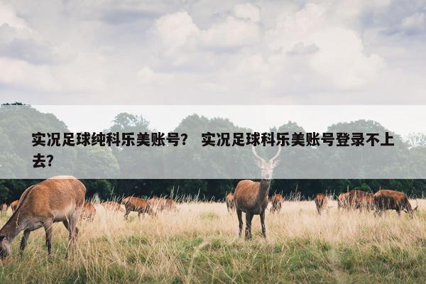 实况足球纯科乐美账号？ 实况足球科乐美账号登录不上去？