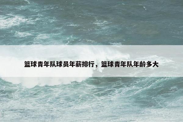 篮球青年队球员年薪排行，篮球青年队年龄多大