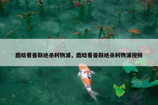 鹿晗看曼联绝杀利物浦，鹿晗看曼联绝杀利物浦视频
