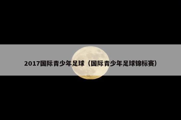 2017国际青少年足球（国际青少年足球锦标赛）