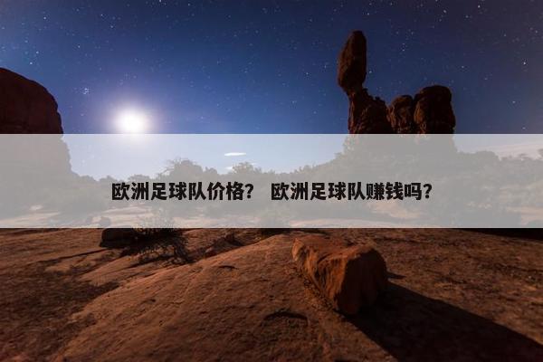欧洲足球队价格？ 欧洲足球队赚钱吗？