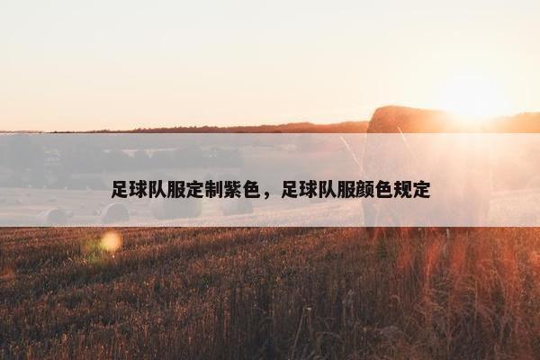 足球队服定制紫色，足球队服颜色规定