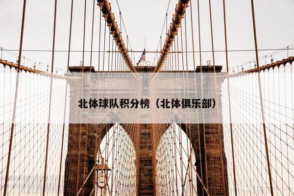 北体球队积分榜（北体俱乐部）
