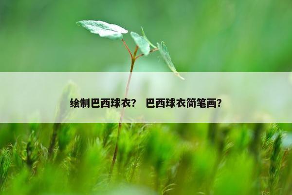 绘制巴西球衣？ 巴西球衣简笔画？