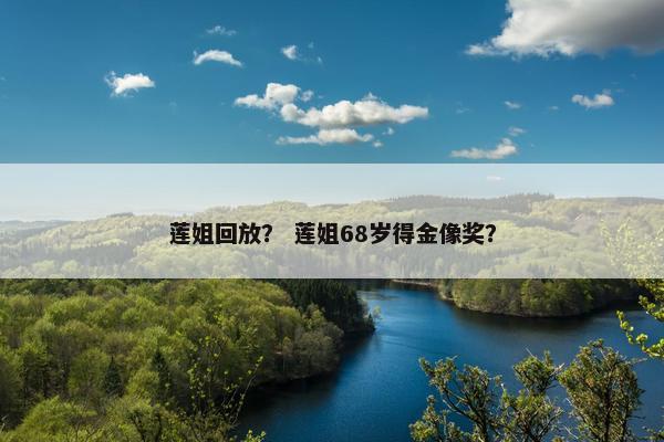 莲姐回放？ 莲姐68岁得金像奖？