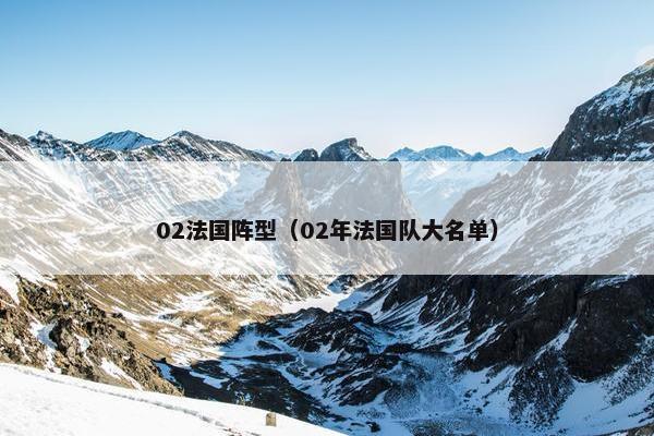 02法国阵型（02年法国队大名单）