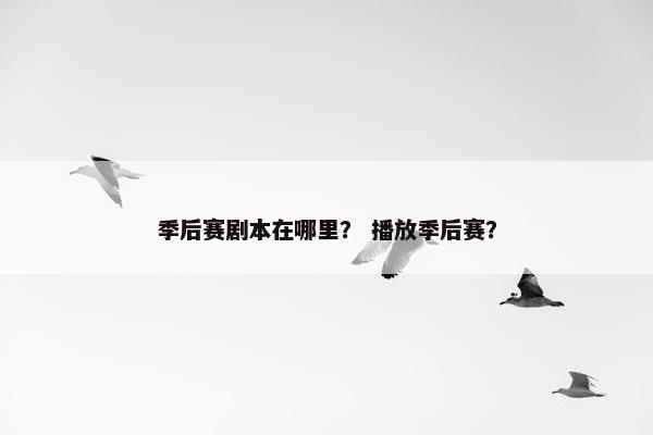 季后赛剧本在哪里？ 播放季后赛？