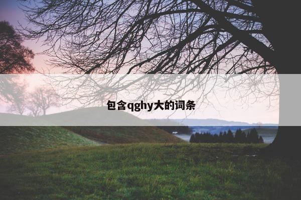 包含qghy大的词条