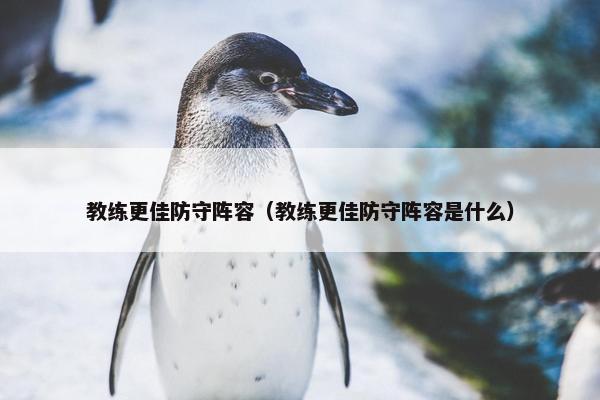 教练更佳防守阵容（教练更佳防守阵容是什么）