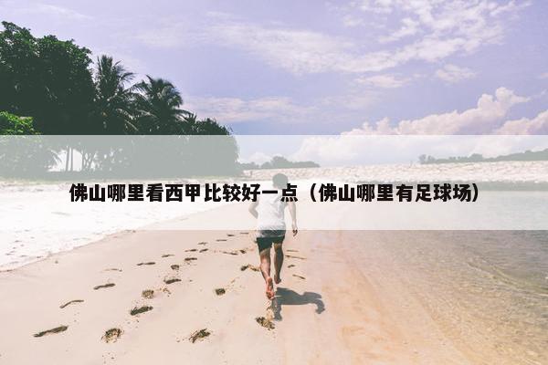 佛山哪里看西甲比较好一点（佛山哪里有足球场）