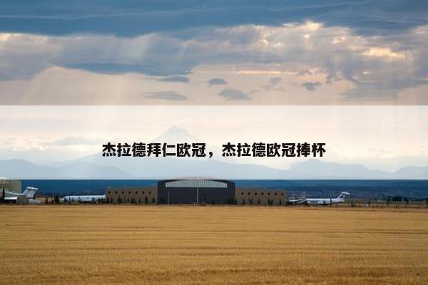 杰拉德拜仁欧冠，杰拉德欧冠捧杯