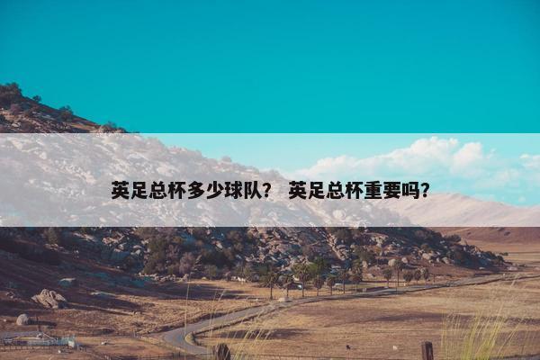 英足总杯多少球队？ 英足总杯重要吗？