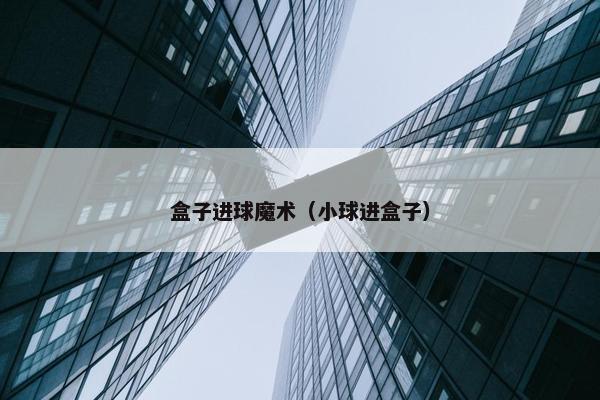 盒子进球魔术（小球进盒子）