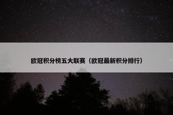 欧冠积分榜五大联赛（欧冠最新积分排行）