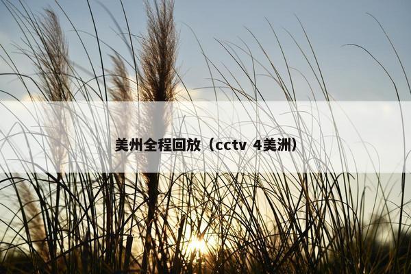 美州全程回放（cctv 4美洲）