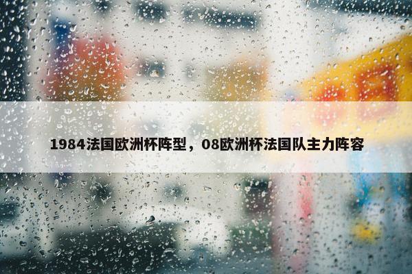 1984法国欧洲杯阵型，08欧洲杯法国队主力阵容
