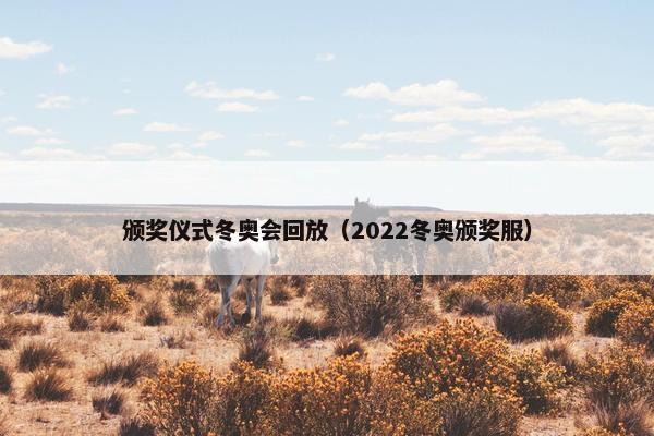 颁奖仪式冬奥会回放（2022冬奥颁奖服）
