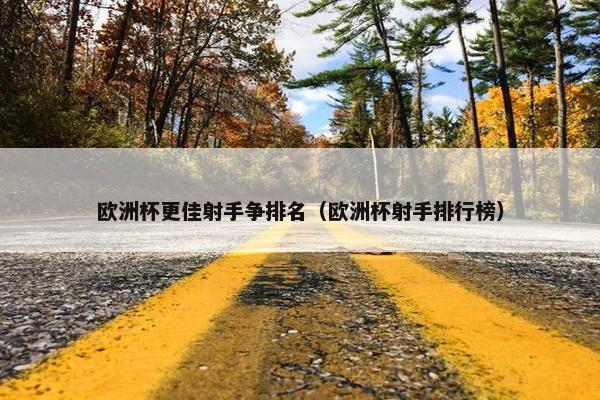 欧洲杯更佳射手争排名（欧洲杯射手排行榜）
