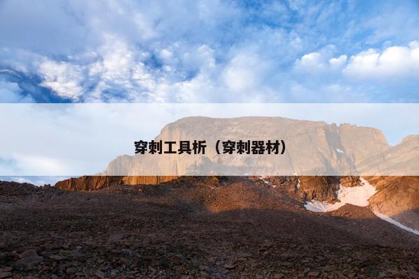 穿刺工具析（穿刺器材）