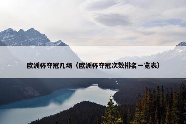 欧洲杯夺冠几场（欧洲杯夺冠次数排名一览表）