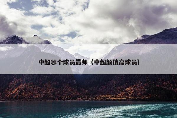 中超哪个球员最帅（中超颜值高球员）