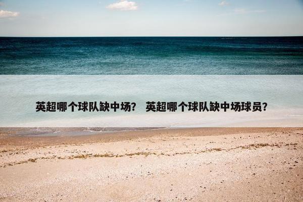 英超哪个球队缺中场？ 英超哪个球队缺中场球员？