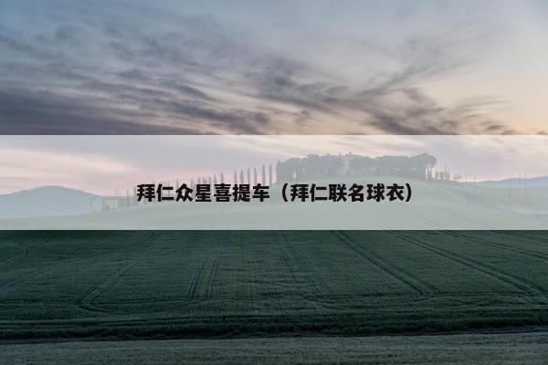 拜仁众星喜提车（拜仁联名球衣）