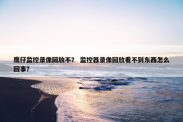 鹰仔监控录像回放不？ 监控器录像回放看不到东西怎么回事？