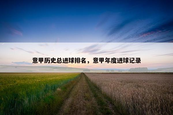 意甲历史总进球排名，意甲年度进球记录