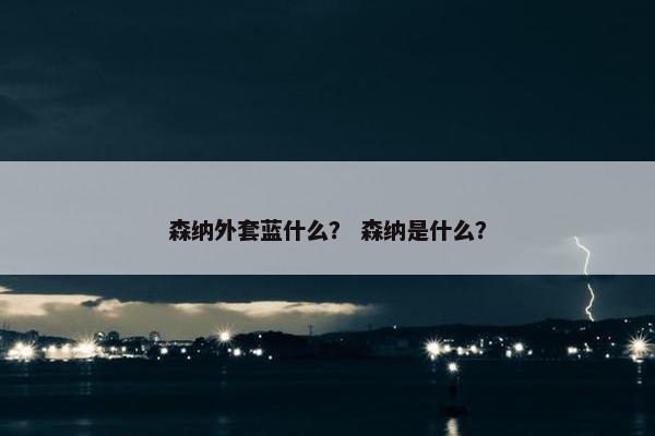 森纳外套蓝什么？ 森纳是什么？
