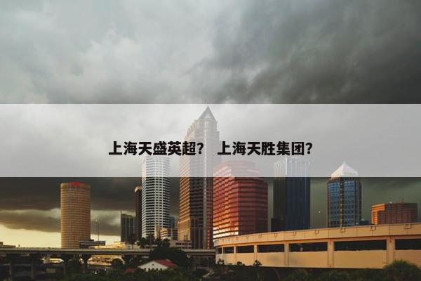 上海天盛英超？ 上海天胜集团？