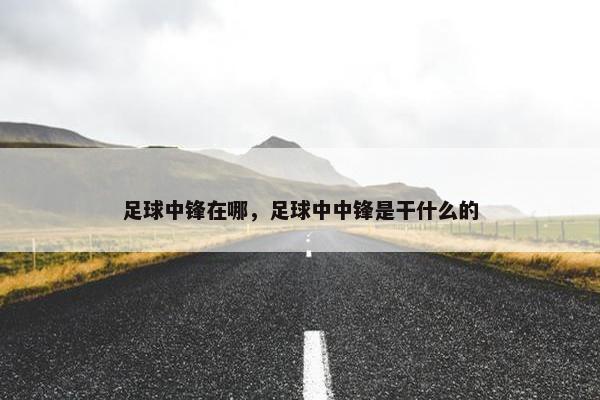 足球中锋在哪，足球中中锋是干什么的